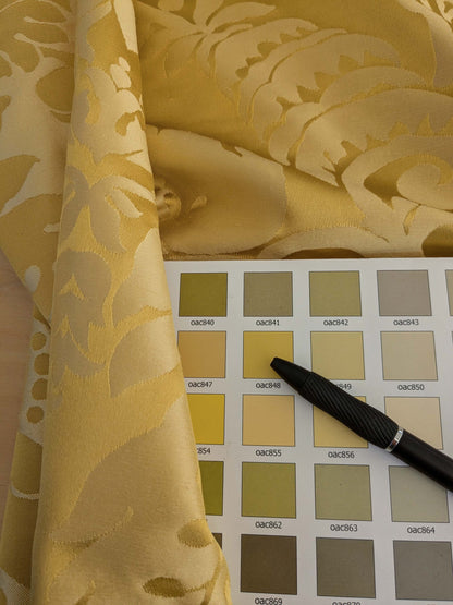 1.9yards Scalamandre Newport Damask Vermeil Sunny Gold Silk SC000220100M MSRP USD530/y