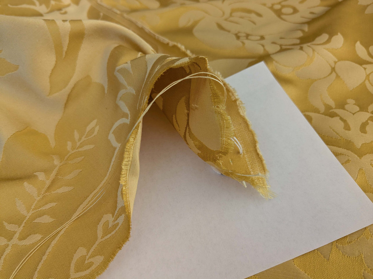1.9yards Scalamandre Newport Damask Vermeil Sunny Gold Silk SC000220100M MSRP USD530/y