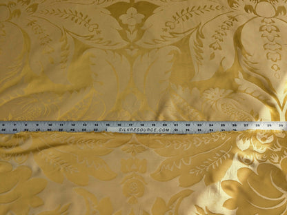 1.9yards Scalamandre Newport Damask Vermeil Sunny Gold Silk SC000220100M MSRP USD530/y