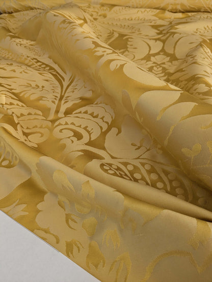 1.9yards Scalamandre Newport Damask Vermeil Sunny Gold Silk SC000220100M MSRP USD530/y