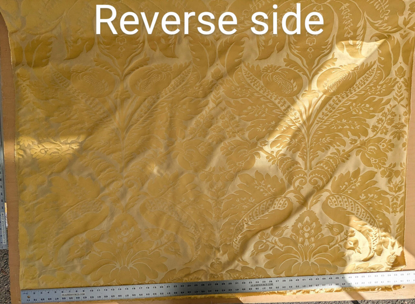 1.9yards Scalamandre Newport Damask Vermeil Sunny Gold Silk SC000220100M MSRP USD530/y