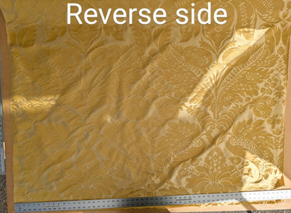 1.9yards Scalamandre Newport Damask Vermeil Sunny Gold Silk SC000220100M MSRP USD530/y