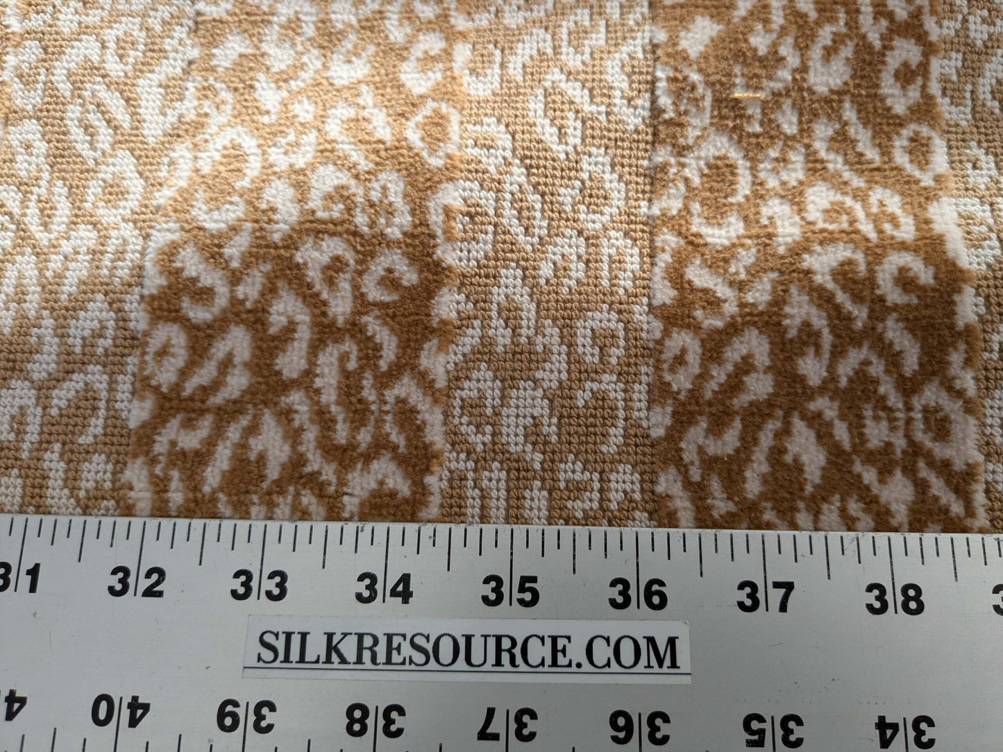 by yard Scalamandre Corbet Oatmeal Light Brown Ivory Animal Skin Velvet Cotton SC 0001 26423 MSRP USD 688/Y