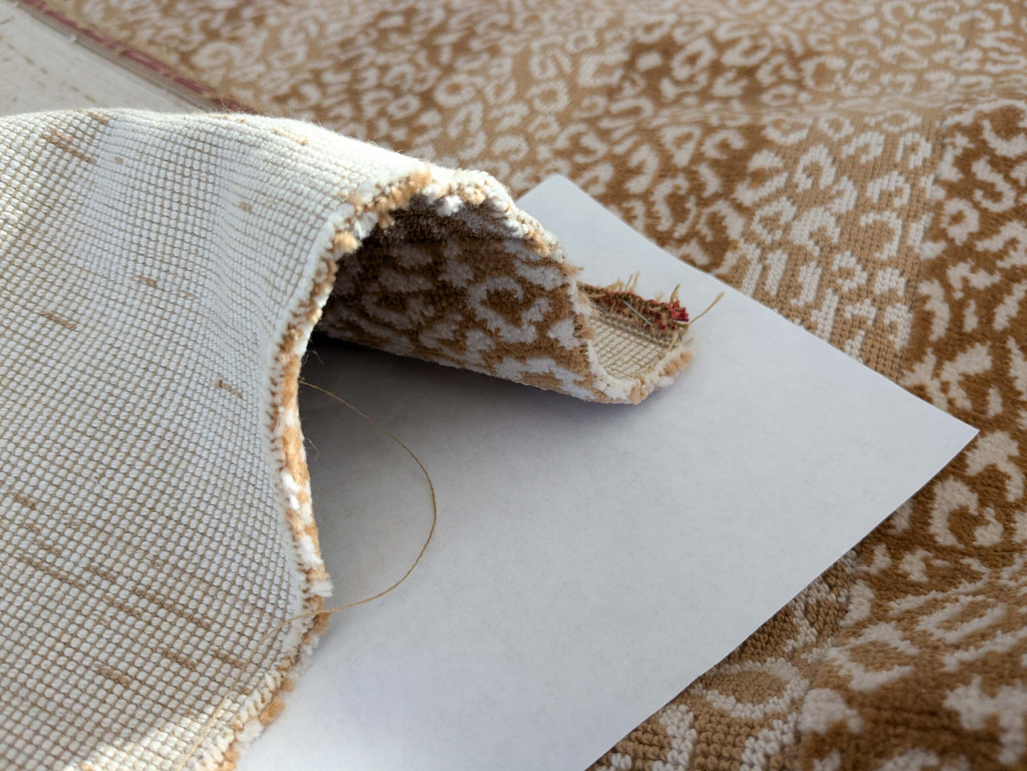 by yard Scalamandre Corbet Oatmeal Light Brown Ivory Animal Skin Velvet Cotton SC 0001 26423 MSRP USD 688/Y