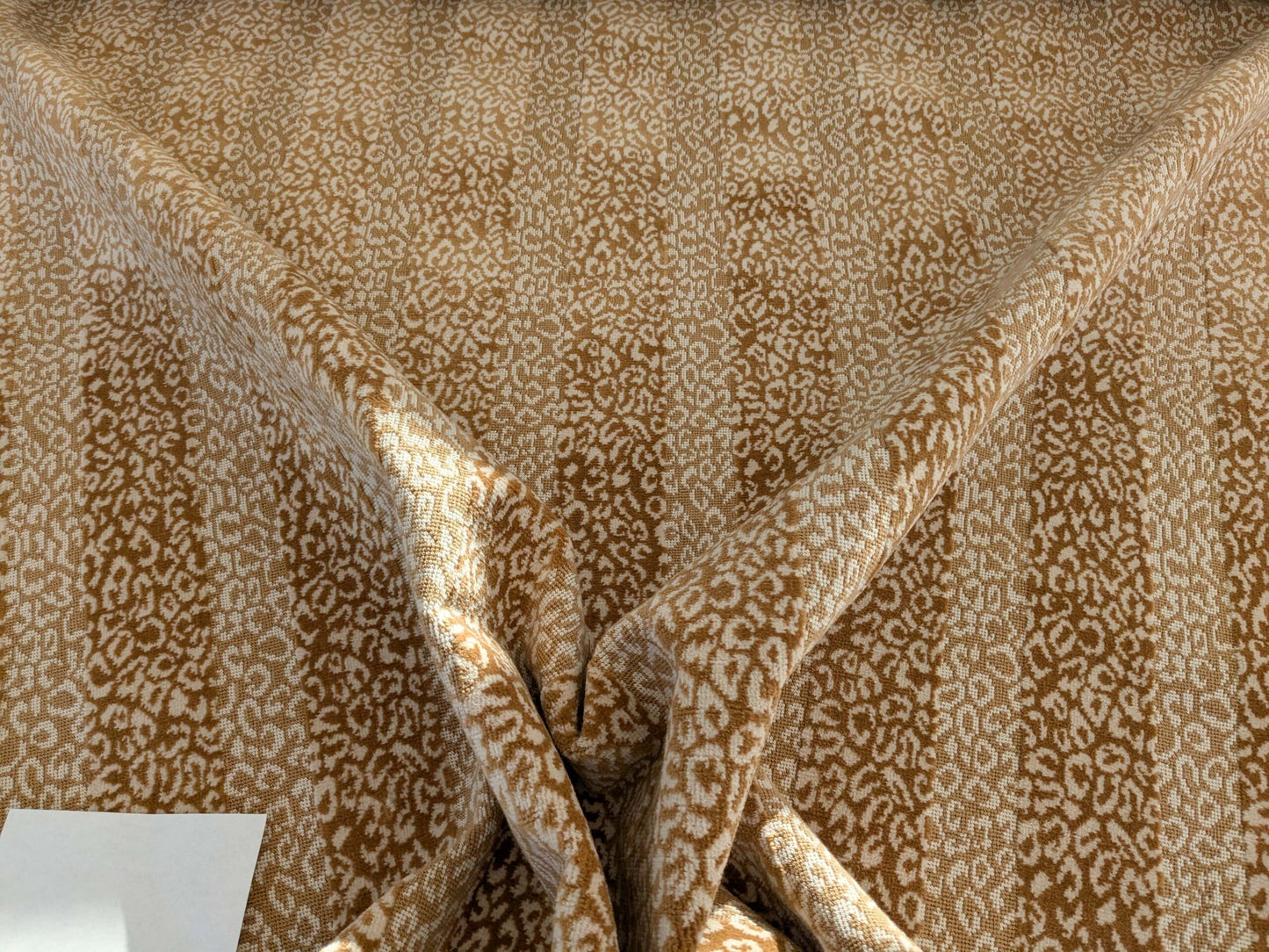 by yard Scalamandre Corbet Oatmeal Light Brown Ivory Animal Skin Velvet Cotton SC 0001 26423 MSRP USD 688/Y