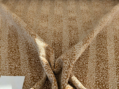 by yard Scalamandre Corbet Oatmeal Light Brown Ivory Animal Skin Velvet Cotton SC 0001 26423 MSRP USD 688/Y