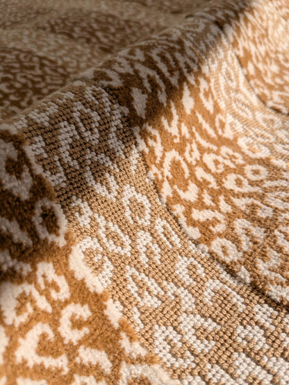 by yard Scalamandre Corbet Oatmeal Light Brown Ivory Animal Skin Velvet Cotton SC 0001 26423 MSRP USD 688/Y