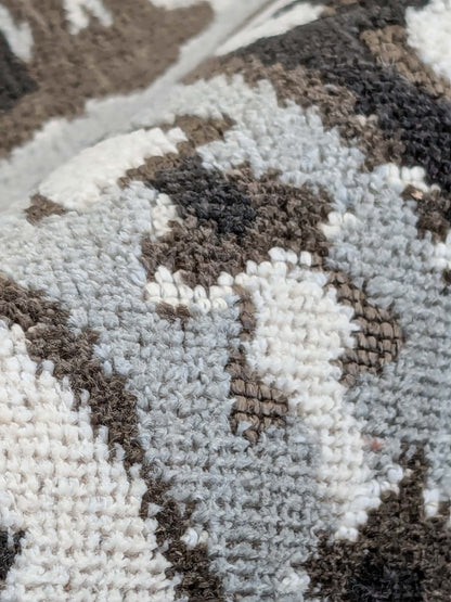 by yard Scalamandre Oushak Linen Velvet Smoke Black White Damask Art Deco MSRP US638/Y  SC 0003 27171