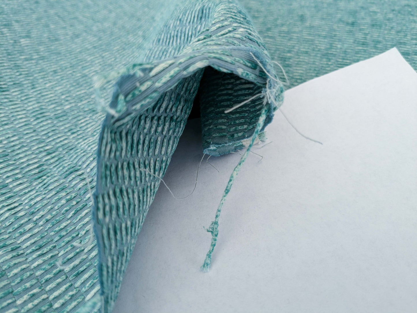 by yard Scalamandre Chenille Aqua Blue Green High end Texture MSRP USD300/y
