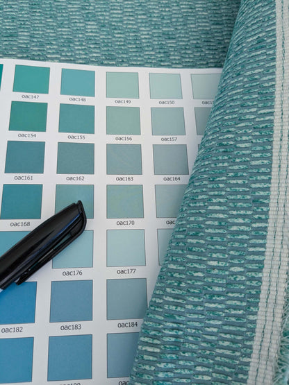 by yard Scalamandre Chenille Aqua Blue Green High end Texture MSRP USD300/y