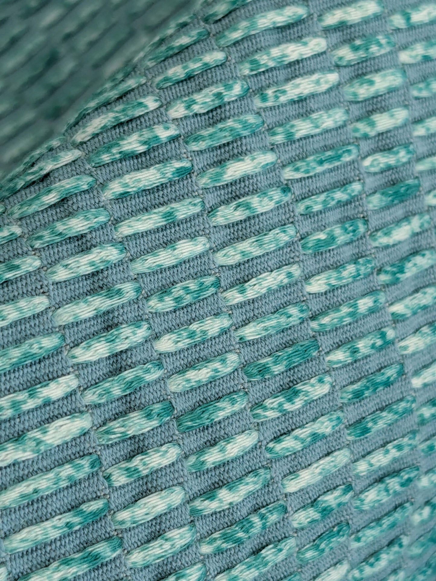 by yard Scalamandre Chenille Aqua Blue Green High end Texture MSRP USD300/y