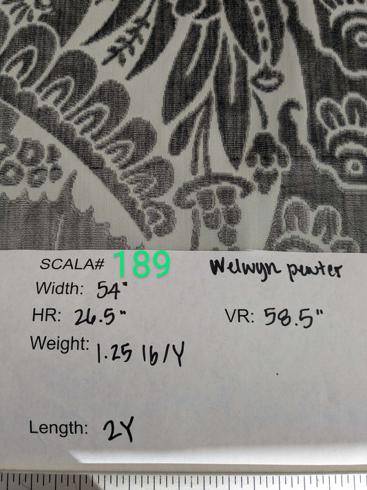 2 yards Scalamandre Welwyn Gray Silver Cut Velvet Silk Velvet Grand Botanic Pomegranite Rose MSRP USD 1000+/Y