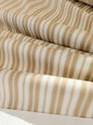 by yard Scalamandre Devon Ticking Stripe Camel Light Brown Cream White Cotton MSRP USD116/y