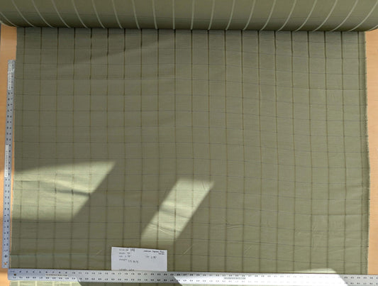 by yard Scalamandre Grey Watkins Jackson Square Pine Green  Silk Linen Plaid MSRP USD 112/Y