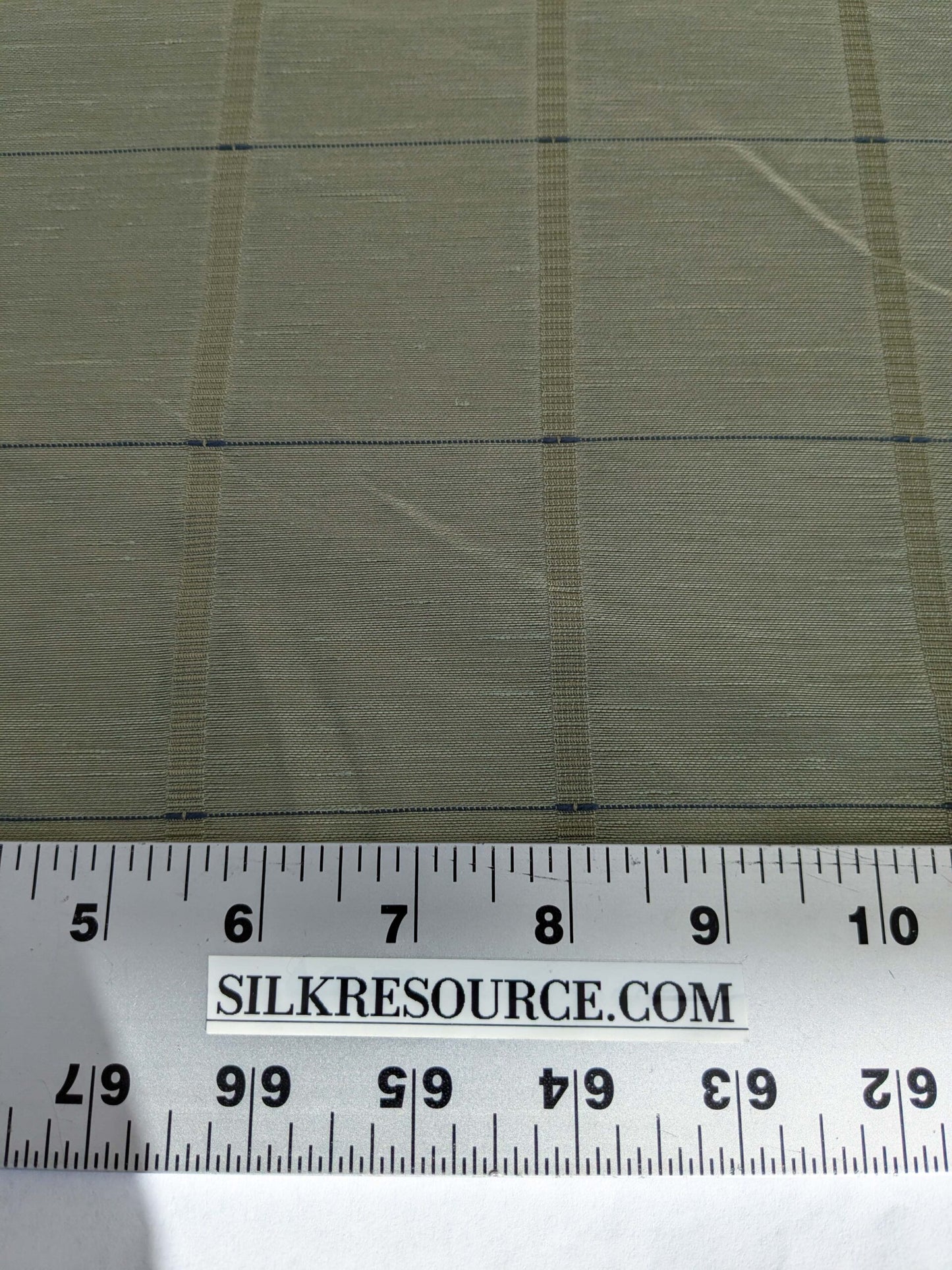 by yard Scalamandre Grey Watkins Jackson Square Pine Green  Silk Linen Plaid MSRP USD 112/Y