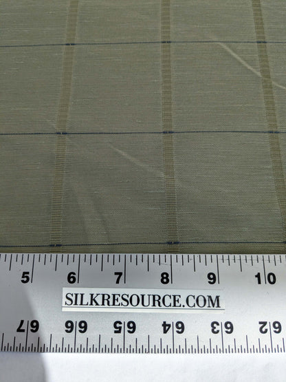 by yard Scalamandre Grey Watkins Jackson Square Pine Green  Silk Linen Plaid MSRP USD 112/Y