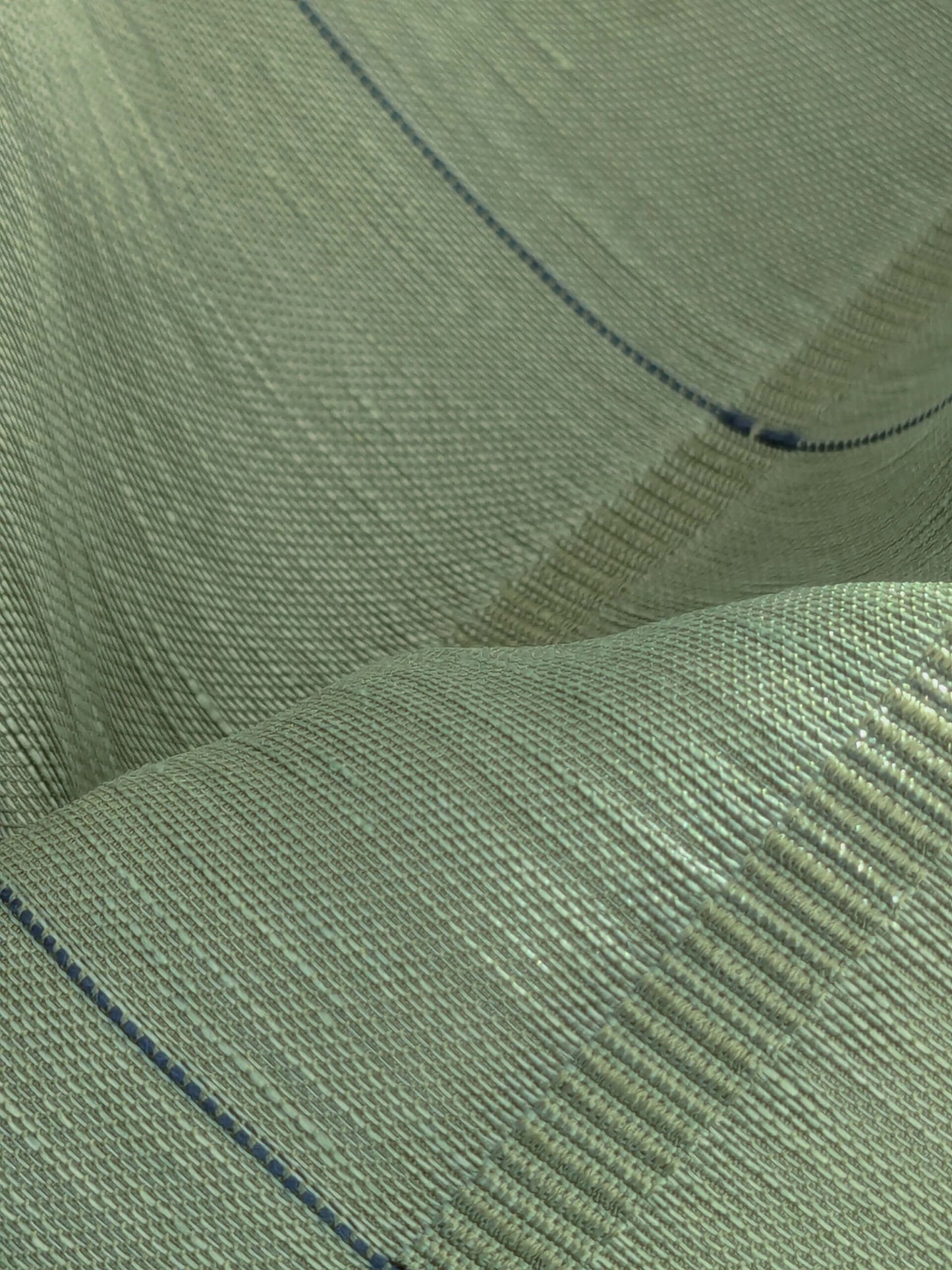 by yard Scalamandre Grey Watkins Jackson Square Pine Green  Silk Linen Plaid MSRP USD 112/Y