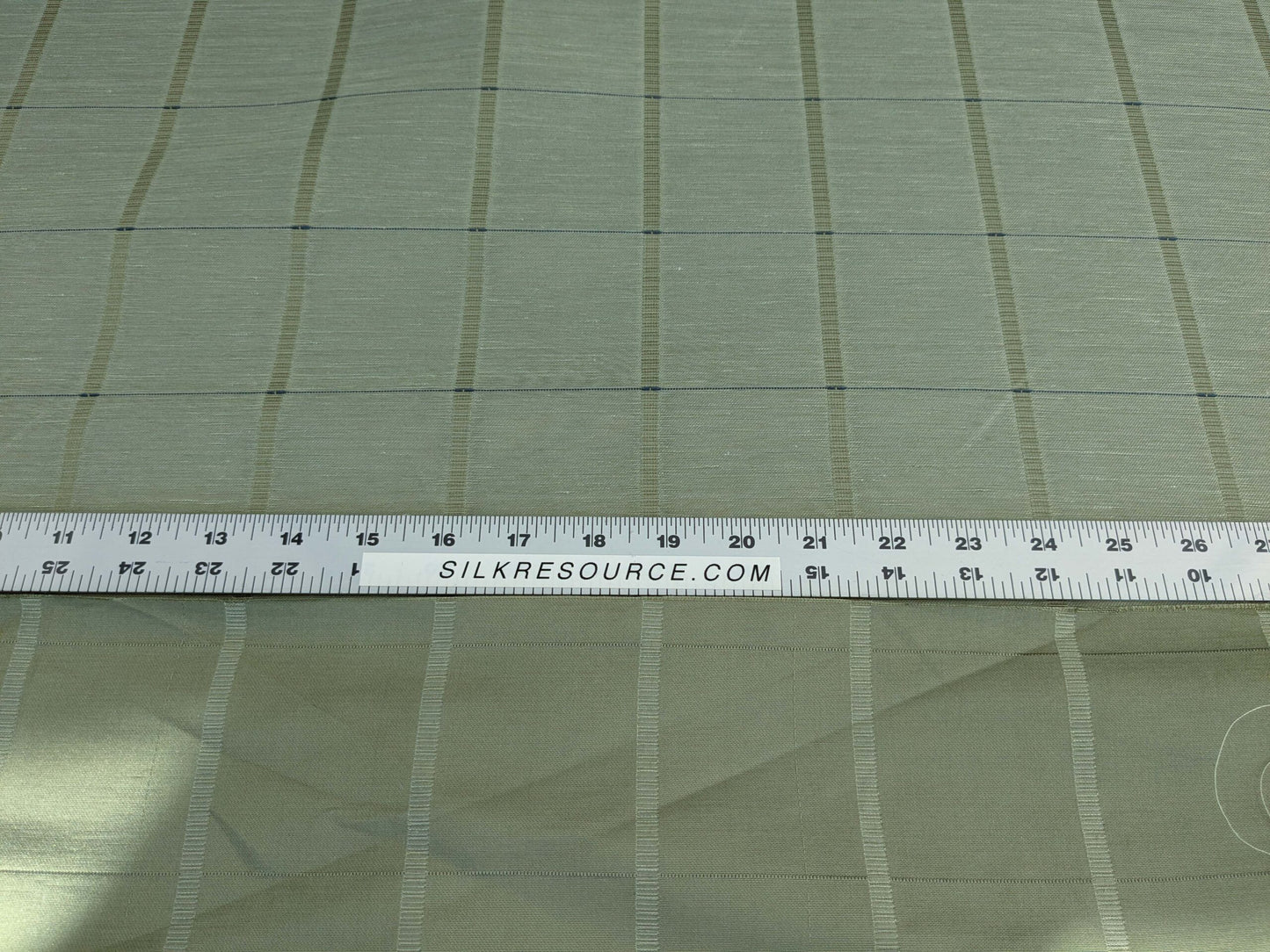 by yard Scalamandre Grey Watkins Jackson Square Pine Green  Silk Linen Plaid MSRP USD 112/Y