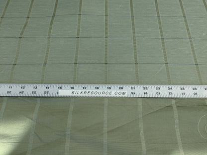 by yard Scalamandre Grey Watkins Jackson Square Pine Green  Silk Linen Plaid MSRP USD 112/Y