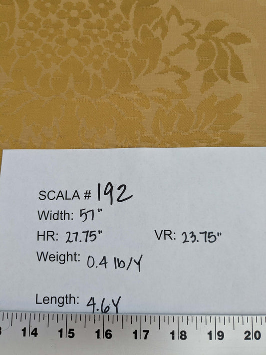 by yard Scalamandre Old World Weaver Radiant Sun Yellow Gold Damask Strie Renaissance Medallion Botanical