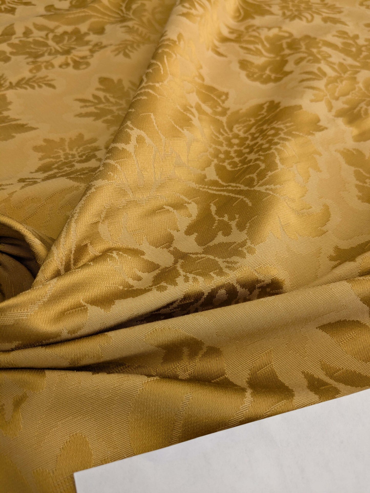 by yard Scalamandre Old World Weaver Radiant Sun Yellow Gold Damask Strie Renaissance Medallion Botanical