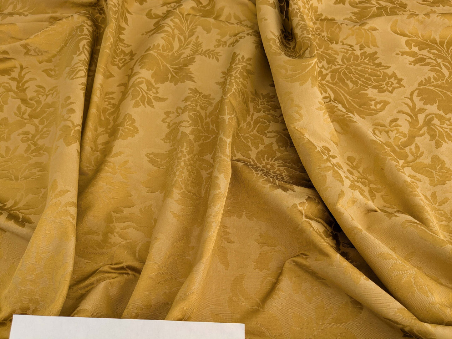 by yard Scalamandre Old World Weaver Radiant Sun Yellow Gold Damask Strie Renaissance Medallion Botanical