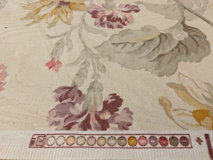 by yard Scalamandre Kaufmann English Garden Floral Botanical Historical Cotton Carnation Sunflower Chintz Red Pink Green Purple Yellow on Beige