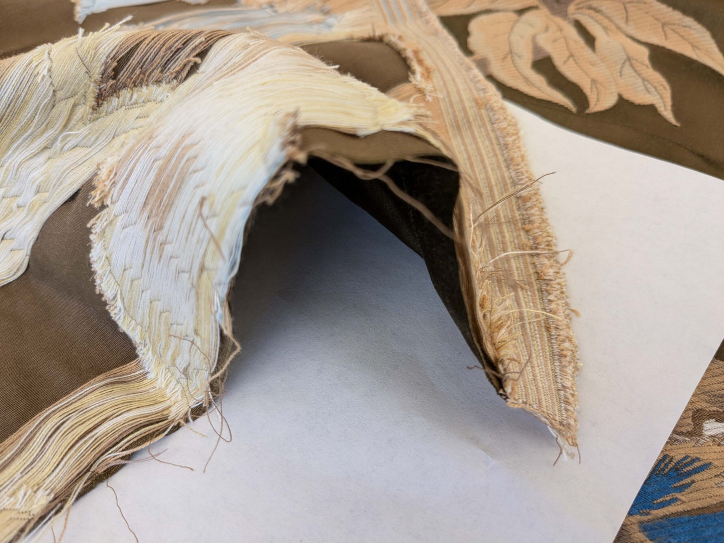 by yard Scalamandre Old World Weavers Frida Brown Vibrant Mexican Floral &amp; Fruits  Flower Lampas MSRP USD 546/y