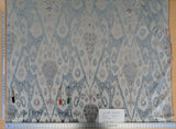 1.35yards Scalamandre  TAI LAO Blue Cut Velvet Beige Blue Art Deco MSRP USD 532/Y