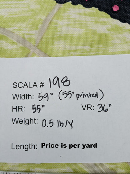 by yard Scalamandre Kilifi Verde Linen Multi on Green Giant Butterfly Floral