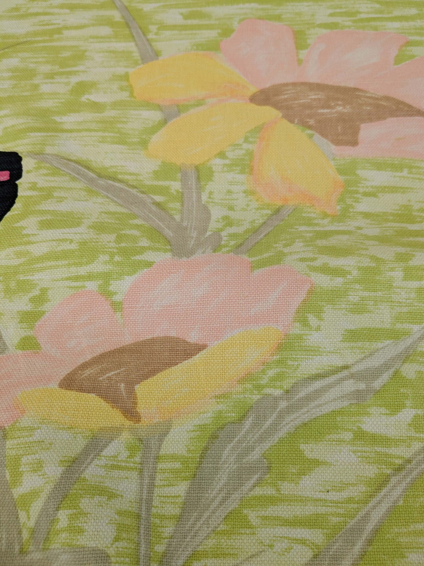 by yard Scalamandre Kilifi Verde Linen Multi on Green Giant Butterfly Floral