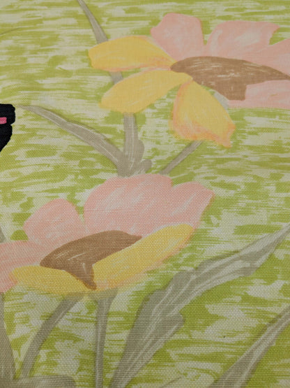 by yard Scalamandre Kilifi Verde Linen Multi on Green Giant Butterfly Floral