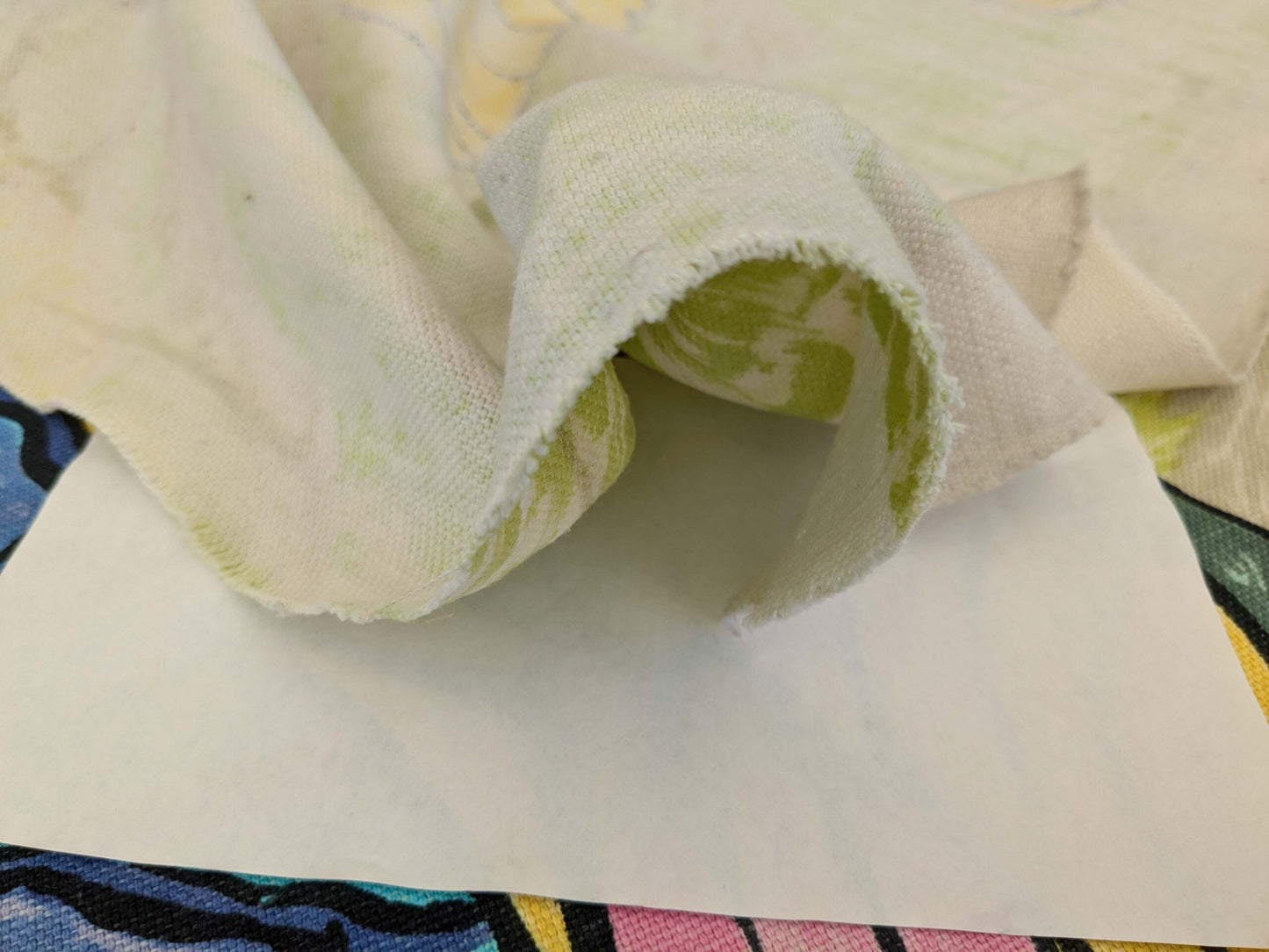 by yard Scalamandre Kilifi Verde Linen Multi on Green Giant Butterfly Floral