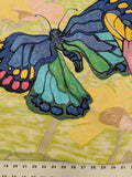 by yard Scalamandre Kilifi Verde Linen Multi on Green Giant Butterfly Floral