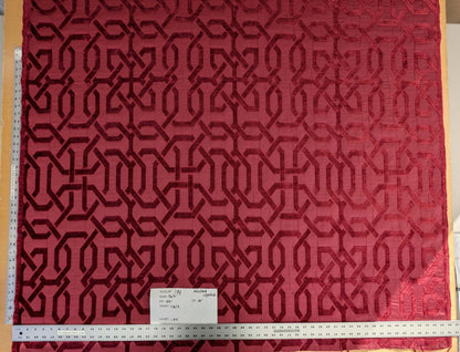 1.4yard Scalamandre Old World Weavers Wexford Lipstick Red Lattice Geometric MSRP USD152/y