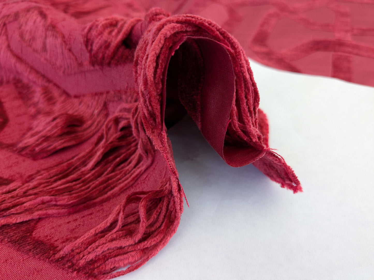 1.4yard Scalamandre Old World Weavers Wexford Lipstick Red Lattice Geometric MSRP USD152/y