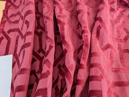 1.4yard Scalamandre Old World Weavers Wexford Lipstick Red Lattice Geometric MSRP USD152/y