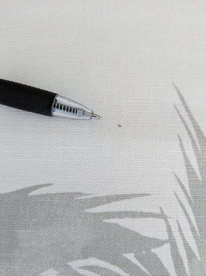 By yard Scalamandre Grey Watkins Palm Print Grey White Huge Leaf Botanical Foliage Tropical Linen Cotton MSRP USD 338/y