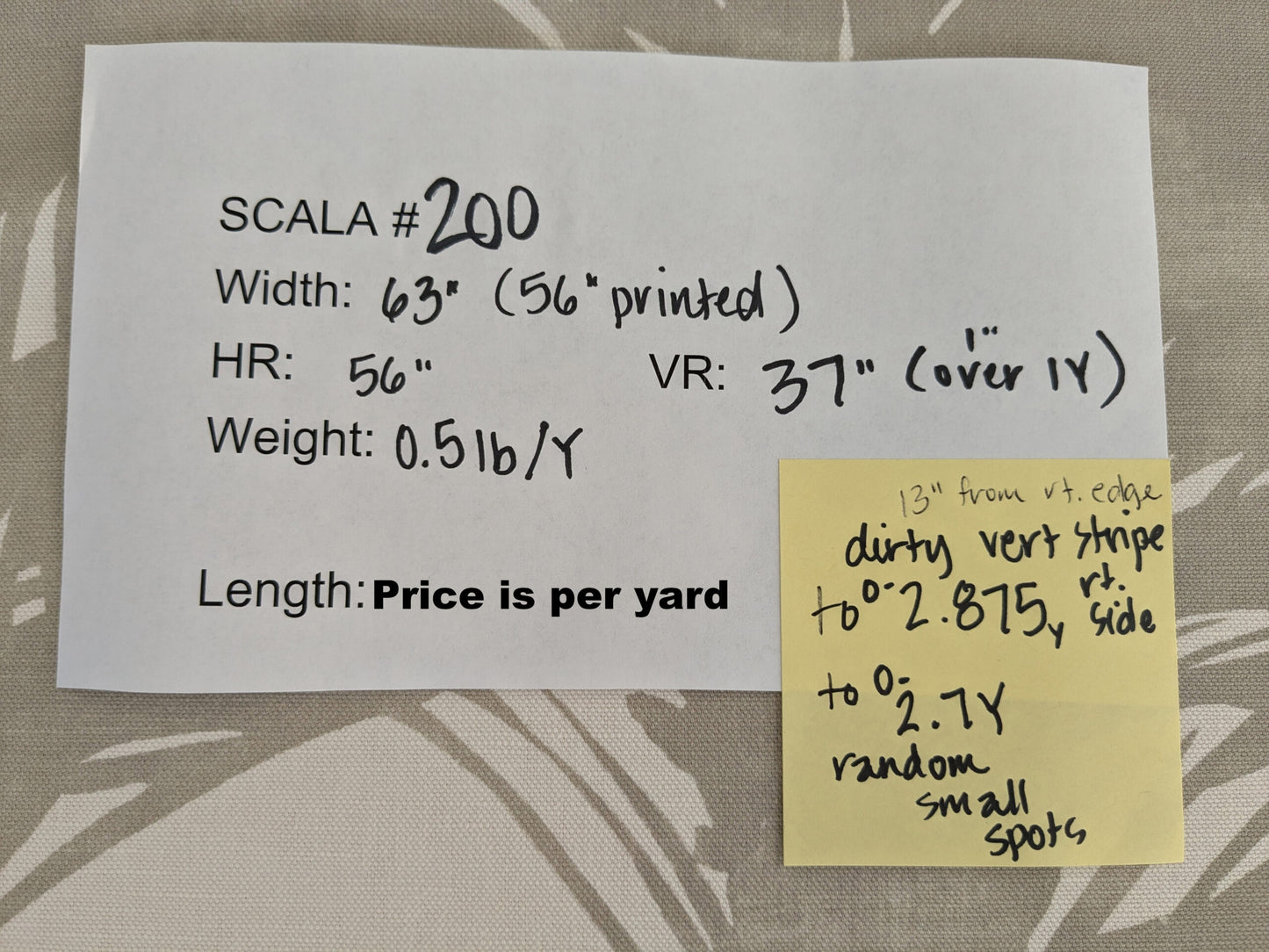 By yard Scalamandre Grey Watkins Palm Print Grey White Huge Leaf Botanical Foliage Tropical Linen Cotton MSRP USD 338/y