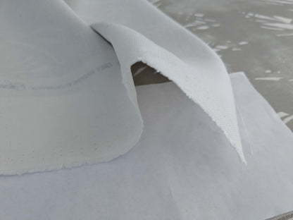 By yard Scalamandre Grey Watkins Palm Print Grey White Huge Leaf Botanical Foliage Tropical Linen Cotton MSRP USD 338/y