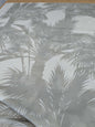 By yard Scalamandre Grey Watkins Palm Print Grey White Huge Leaf Botanical Foliage Tropical Linen Cotton MSRP USD 338/y