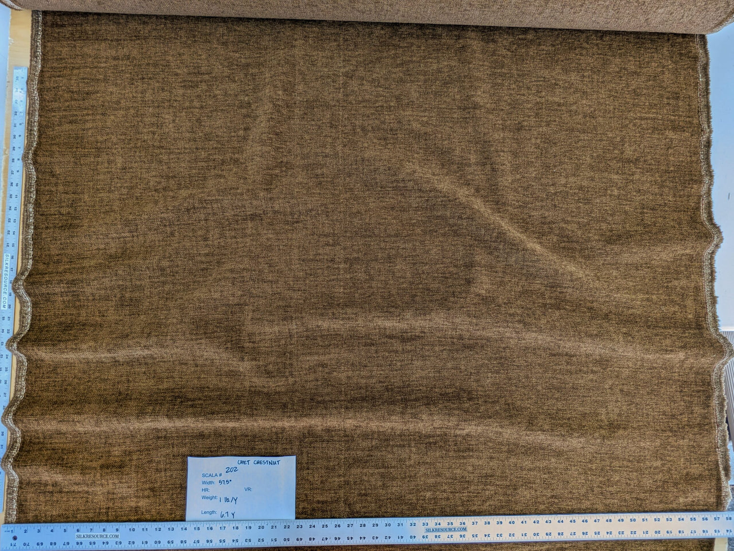 By yard Scalamandre Old World Weavers Chet Chestnut Brown Solid MSRP USD 112/y