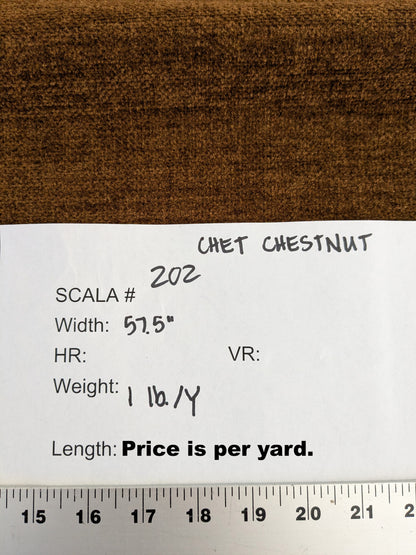 By yard Scalamandre Old World Weavers Chet Chestnut Brown Solid MSRP USD 112/y