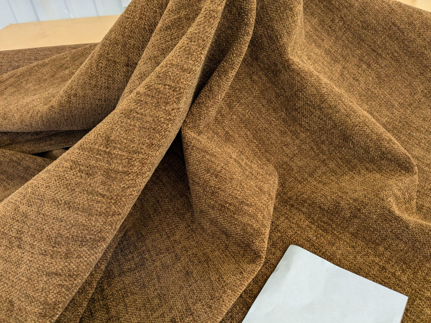 By yard Scalamandre Old World Weavers Chet Chestnut Brown Solid MSRP USD 112/y