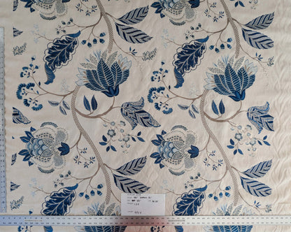 By yard Scalamandre Palampore Embroidery Porcelain Blue White Jacobean Tree of Life MSRP USD432/y