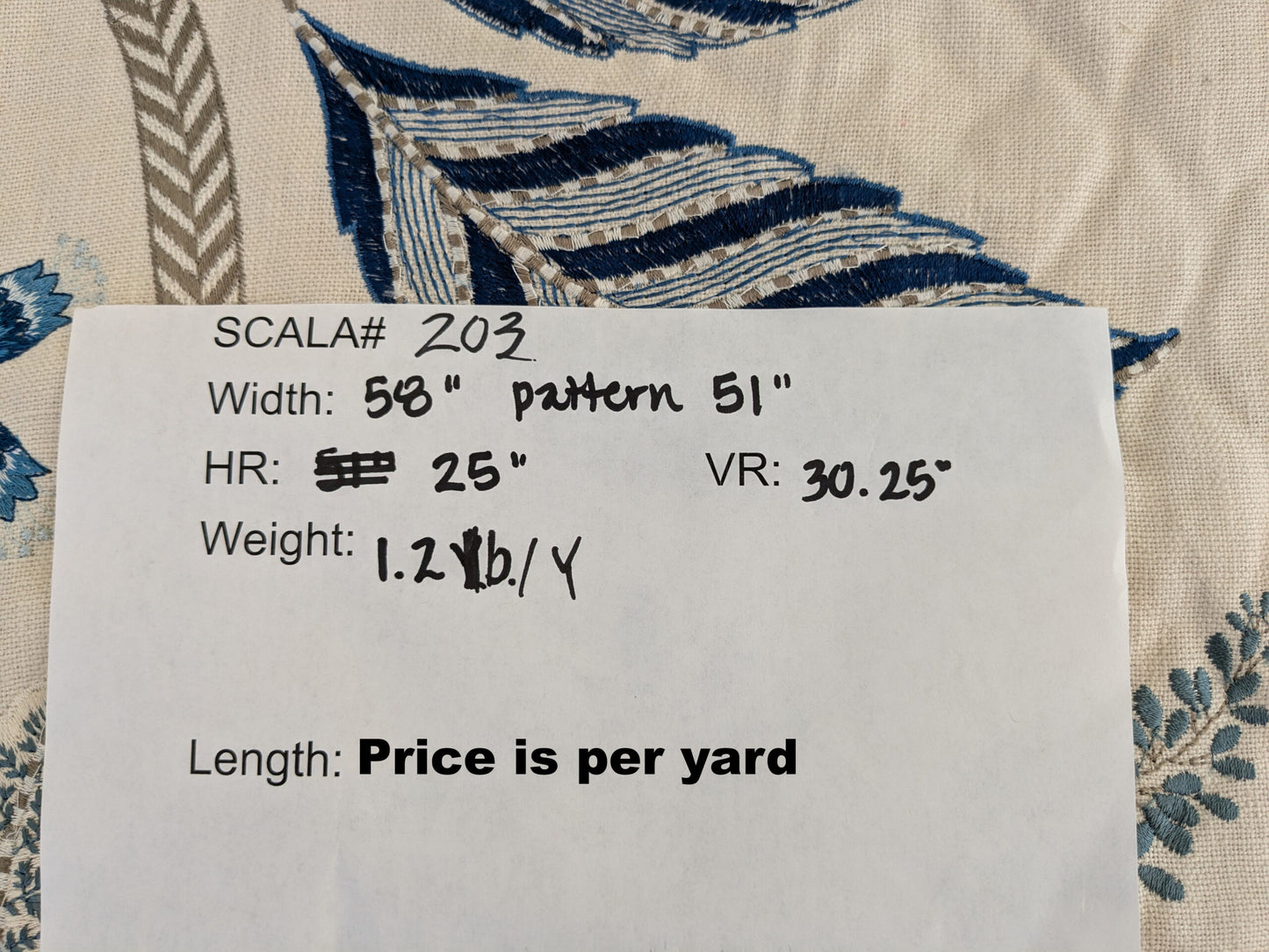 By yard Scalamandre Palampore Embroidery Porcelain Blue White Jacobean Tree of Life MSRP USD432/y