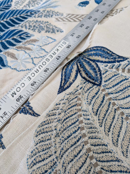 By yard Scalamandre Palampore Embroidery Porcelain Blue White Jacobean Tree of Life MSRP USD432/y