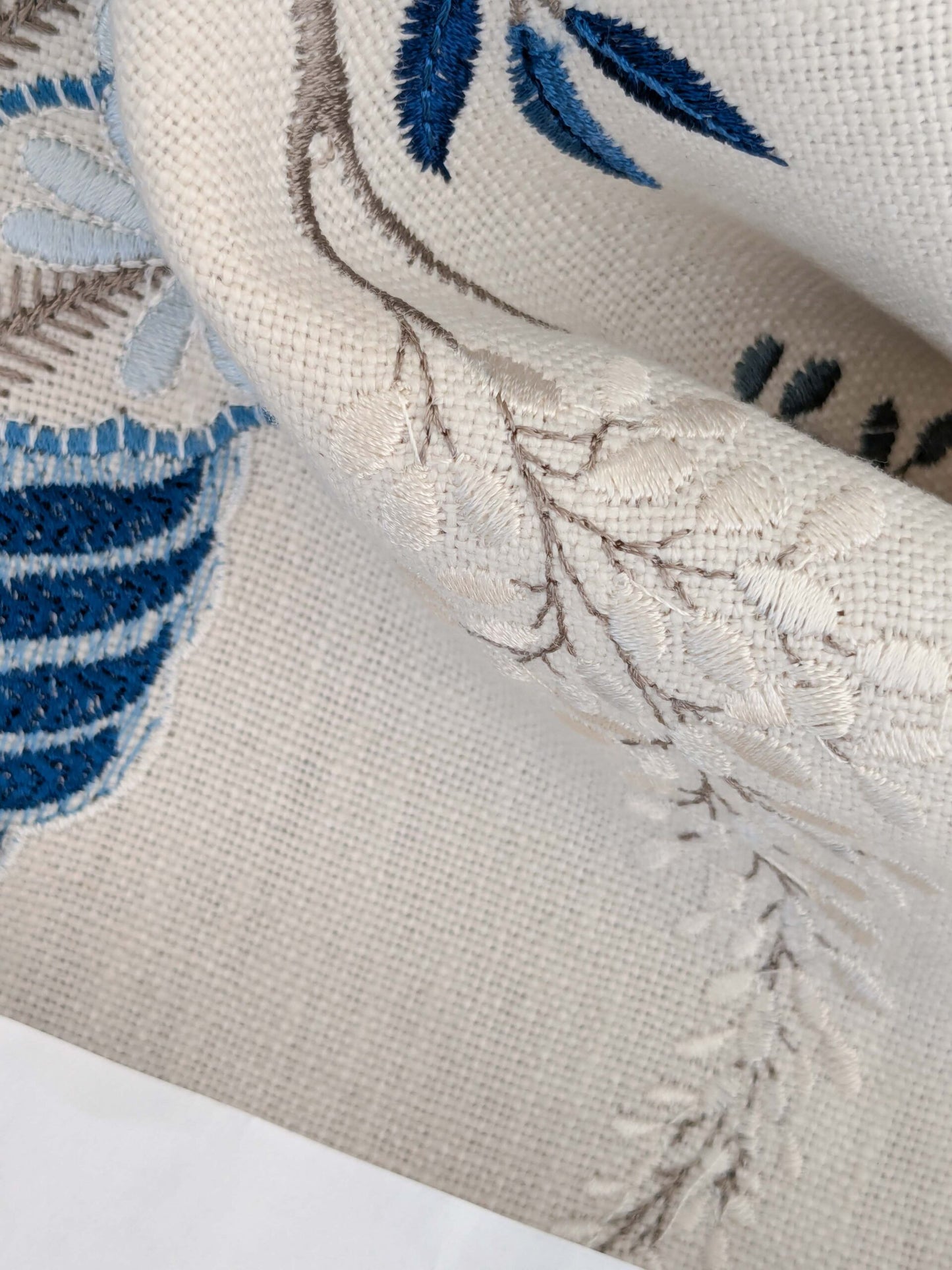 By yard Scalamandre Palampore Embroidery Porcelain Blue White Jacobean Tree of Life MSRP USD432/y