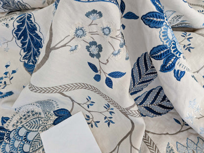 By yard Scalamandre Palampore Embroidery Porcelain Blue White Jacobean Tree of Life MSRP USD432/y