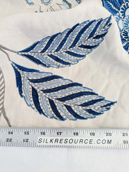By yard Scalamandre Palampore Embroidery Porcelain Blue White Jacobean Tree of Life MSRP USD432/y